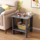 Mesa lateral de madeira com camadas duplas, mesa pequena para sofá, casa, sala de estar, apartamento pequeno, mesa de café, cabeceira