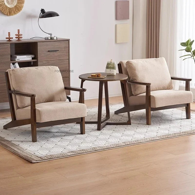 Nordic madeira maciça cadeiras da sala de estar retro preguiçoso sofá reclinável criativo sala estar móveis casa varanda lazer volta poltrona