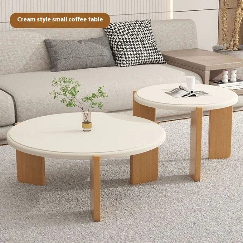 Casa pequeno apartamento redondo mesa de centro sala estar simples canto moderno mesa homestay luz luxo venda quente