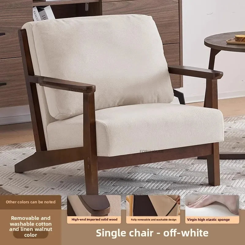 Poltrona de Madeira Maciça Nordic – Conforto e Estilo Moderno