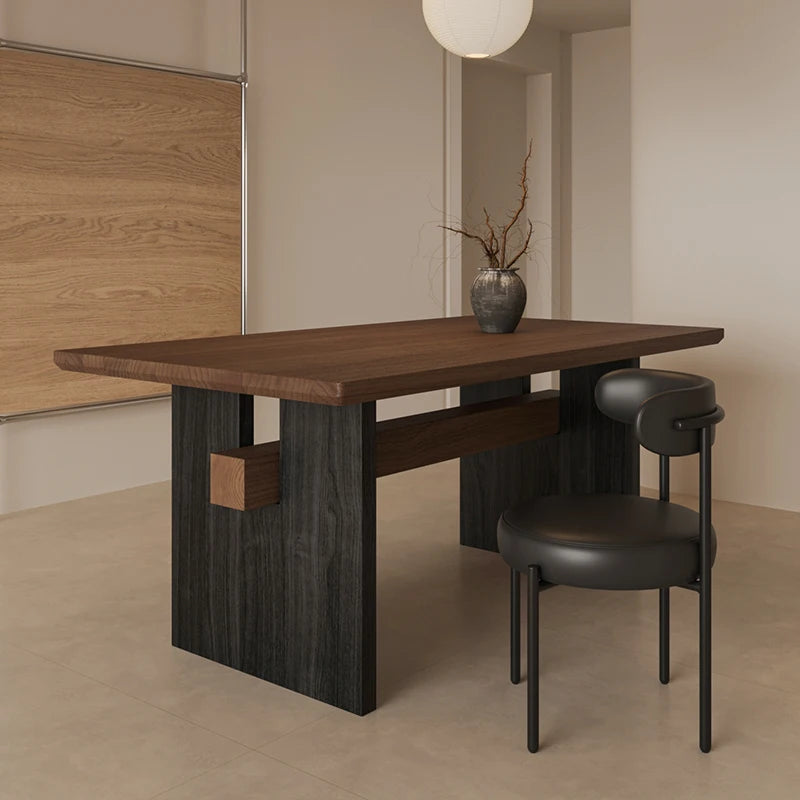 Wabi Sabi Antigo Cadeiras de Mesa de Jantar de Madeira maciça Casa Grande Placa Retangular Retro Sala de estar Mesa de Chá Móveis