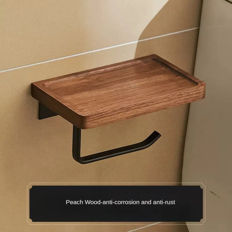 Toalheiro de Nogueira Luxuoso – Elegância Funcional para seu Banheiro