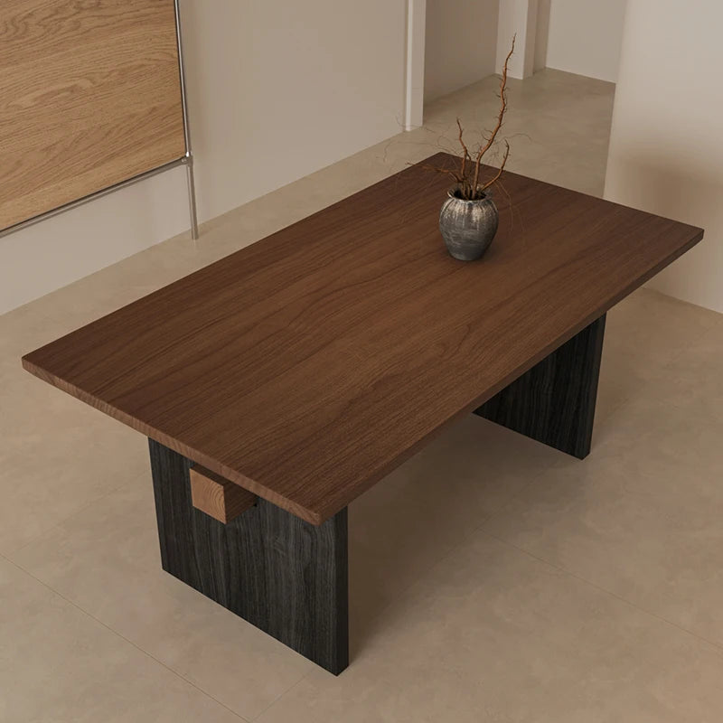 Wabi Sabi Antigo Cadeiras de Mesa de Jantar de Madeira maciça Casa Grande Placa Retangular Retro Sala de estar Mesa de Chá Móveis