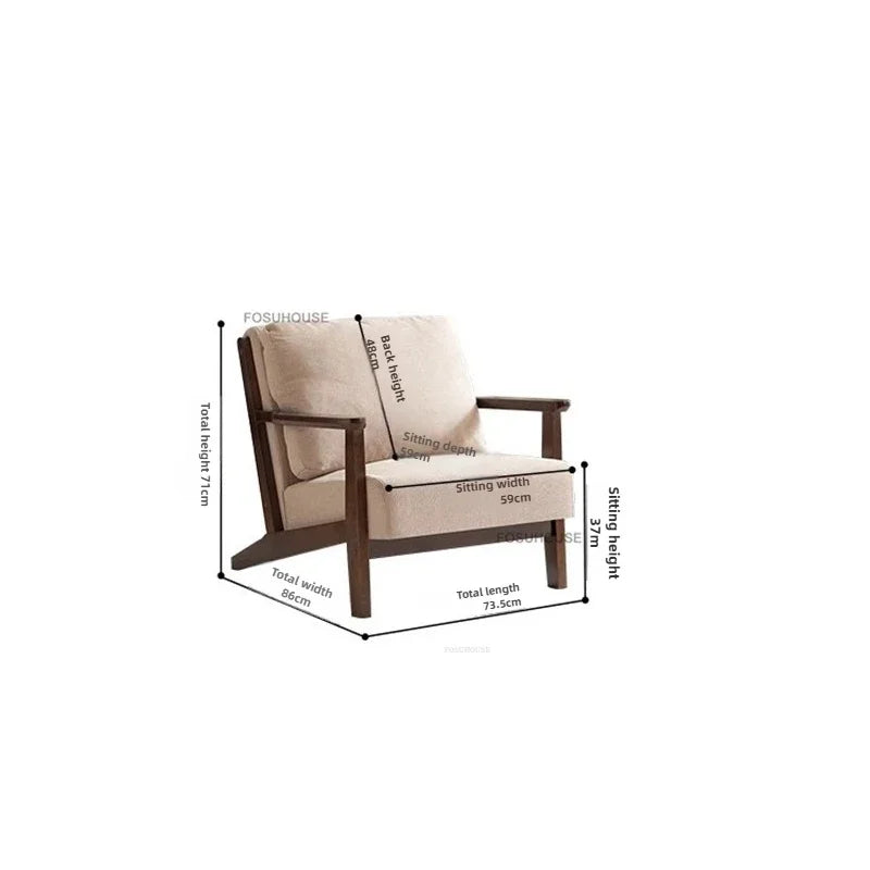 Nordic madeira maciça cadeiras da sala de estar retro preguiçoso sofá reclinável criativo sala estar móveis casa varanda lazer volta poltrona