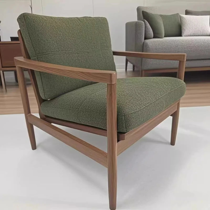 Cadeira única vintage para sala de estar, lazer preguiçoso, leitura, moda japonesa, exclusiva, alta qualidade, móveis de salão poltrona